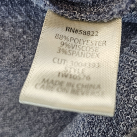 Max Studio 1X Blue Tie Sleeve Textured Knit Top Long Sleeve Pullover - Picture 6 of 10